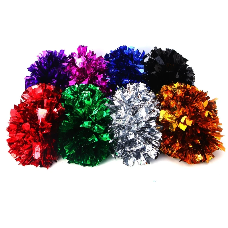 Vreckový roztlieskavačky pompoms s prstami prsteň pre dieťa dospelých tímov Spirit Sports Party Dance fandenie roztlieskavačky Pompoms