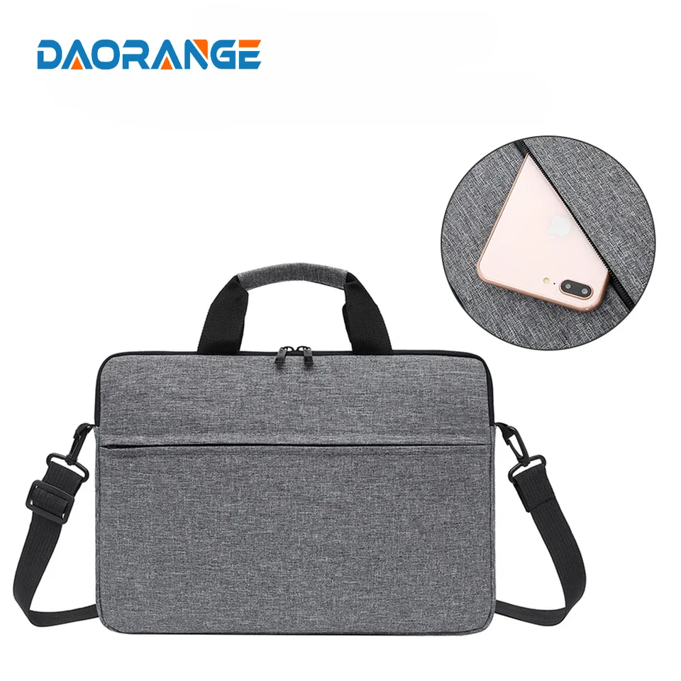 Vrecká na notebook prenášajú puzdro pre 13-15 palcový laptop a tabletový ramenný popruh odolný vodotesný tkanina Business Casual School