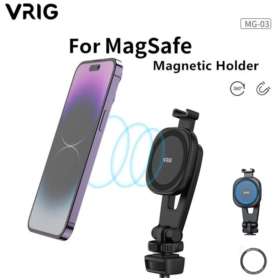 Vrig 360 ° rotácia Magnetický telefón TRODOD MOND pre držiak fotoaparátu pre statívy pre Magsafe iPhone 15 14 13 12 séria so studenou obuvou