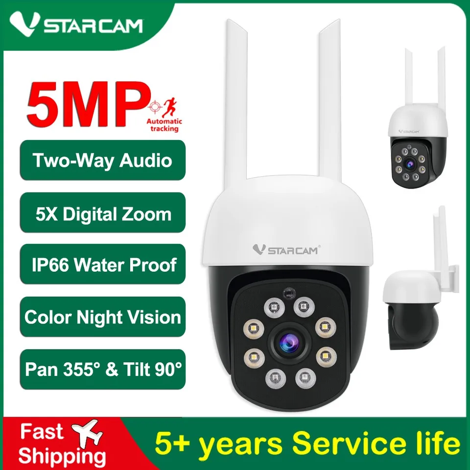 VStarcam C662 HD 3.0MP/5.0MP IP Camera Automatické sledovanie WiFi Sledovanie bezpečnostnej kamery IR Night Vision PTZ Použite aplikáciu O-KAM