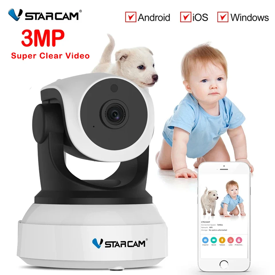 Vstarcam Video detský monitor WiFi 2 Way Audio Talk Smart Camera s detekciou pohybu interkom detská opatrovateľka