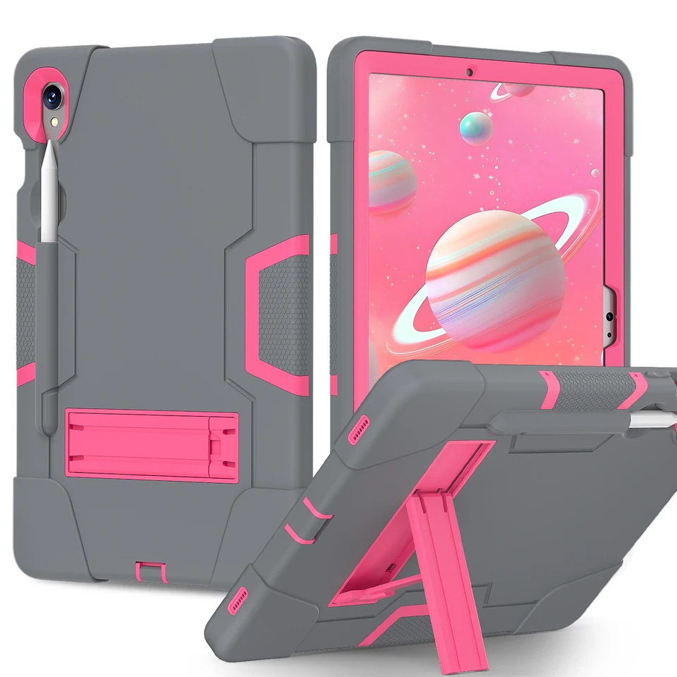Vstavaný puzdro na kickstand pre Samsung Galaxy Tab S9 SM-X710 X716B FE SM-X510 X516B 3-v-1 Protect Cover Shopa odolný voči nárazu nárazu CAPA CAPA