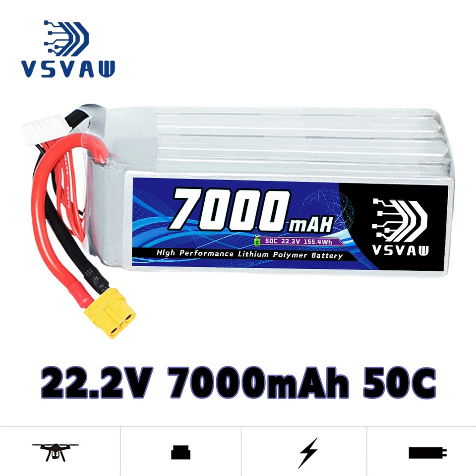 VSVAW 7000MAH 6S 22,2V 50C/100C LiPo batéria diaľkovo ovládanie hračky Dron Model Model modelu lode model FPV lítiová batéria