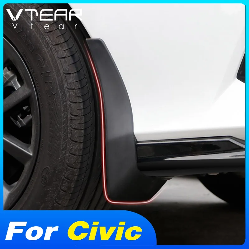 Vtear Car Fender Mudguard Cover pre Honda Civic 10. 2016-2021 MADLA FLAPS