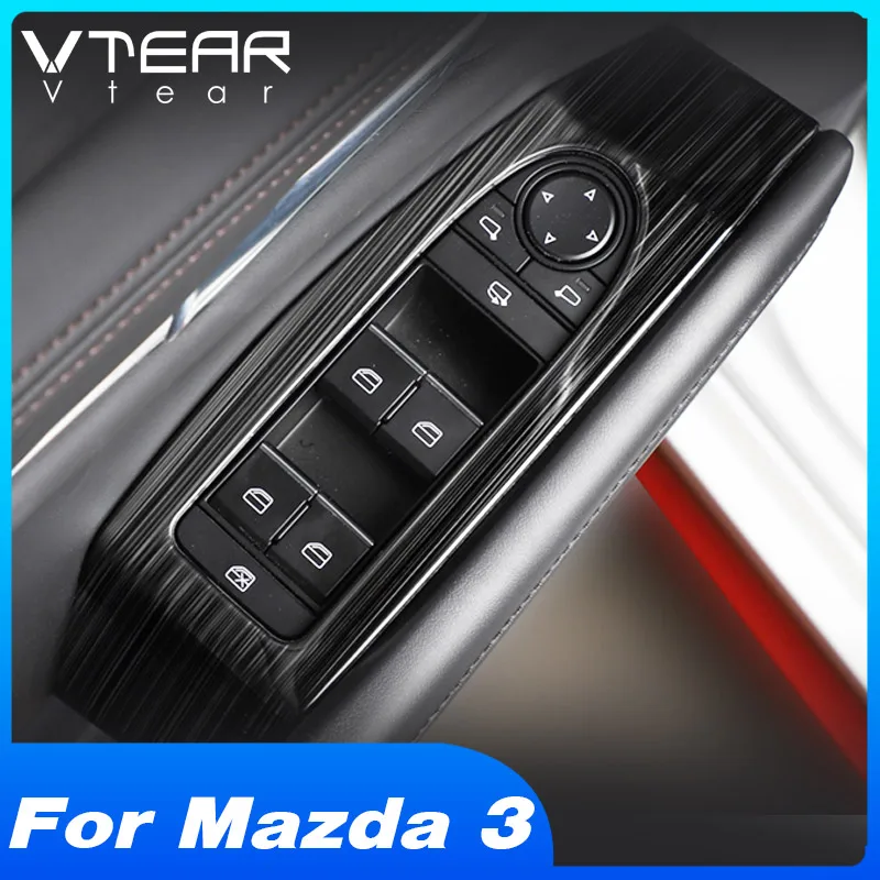 Vtear for Mazda 3 2022-2019 Príslušenstvo Vnútorné dvere okenné okno Spínač vozidla nastavovacia nálepka