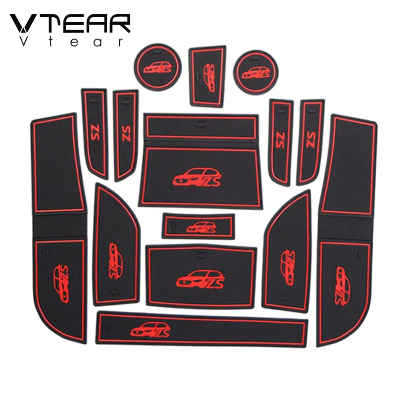 Vtear for Mg ZS Door Groove Mat Mat Anti-Slip Mat Anti Slip Car pod vankúšik Non-Slip Dvere Interiér interiéru automobilu Doplnky dekorácie