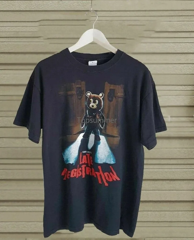 VTG 2005 Kanye West Late Registry Tour Tour košeľa USA size s ~ 5xl najlepšie