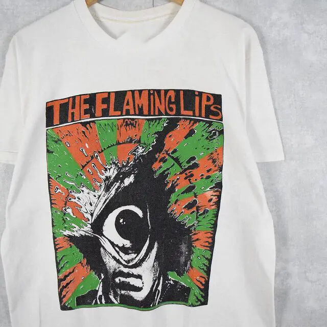 Vtg Flaming Lips Band Music Concert Concert Cotton White All Siet