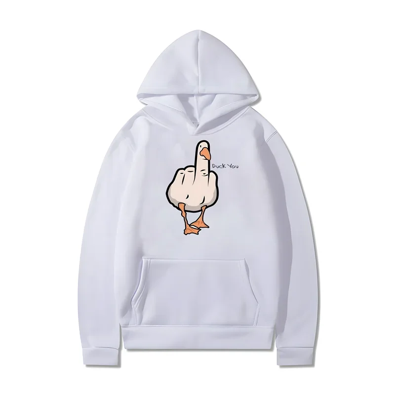 Vtipná kačica, vytlačte mikinu Men Ženy Harajuku hip hop hop s kapucňou módne módne nadmerné nadmerné nadmerné pretiahnutie