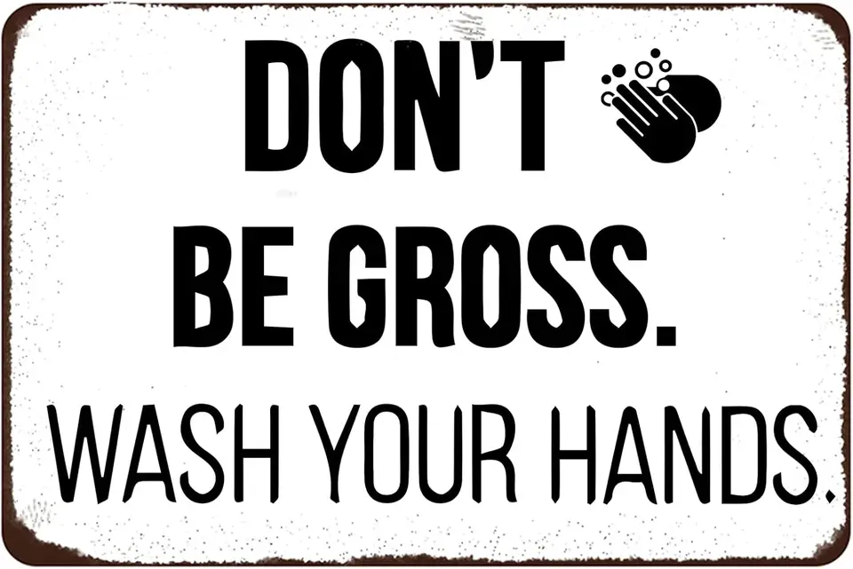 Vtipná kúpeľňa Cínová značka Don't Gross Wash Your Ruky kovové znamenie vinobranie kúpeľňové steny dekorácie pre domácu kaviareň Bar Restro