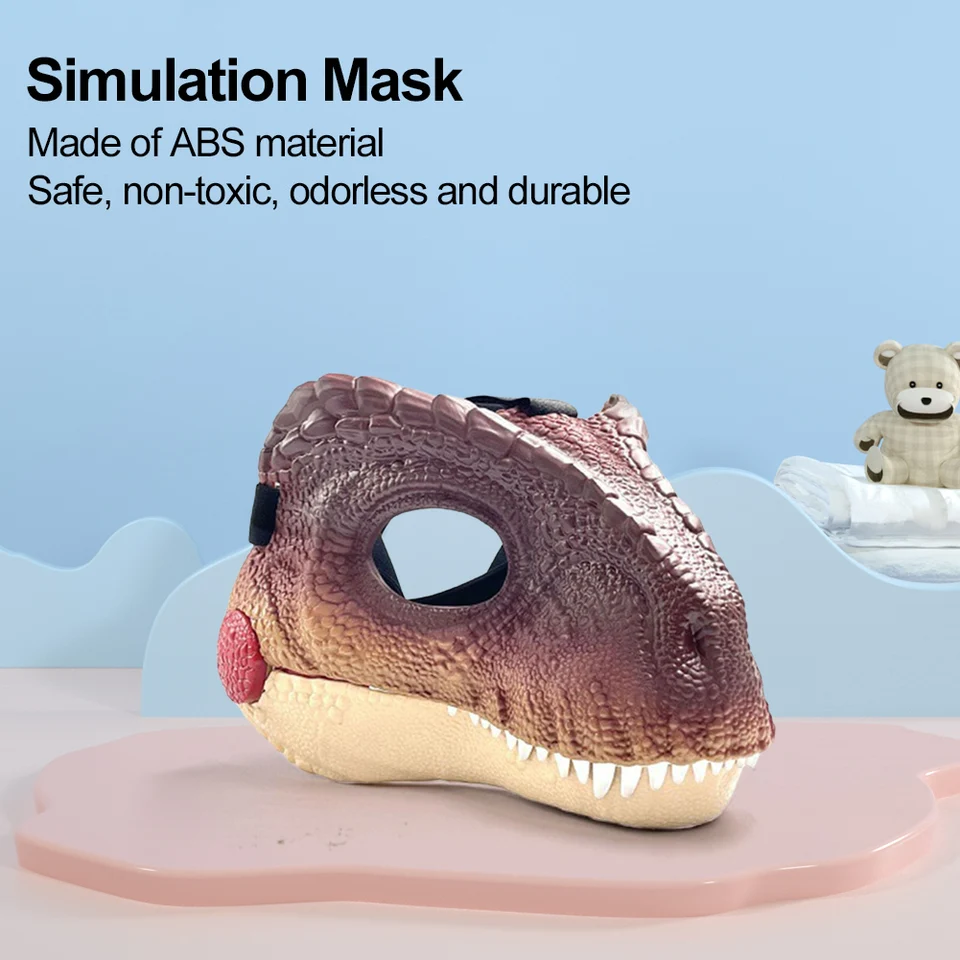 Vtipná maska ​​dinosaura s dinosaurom Scream Lifelike dinosaurus Mask Headear Raptor Dinosaur Mask na Halloween Carnival Party