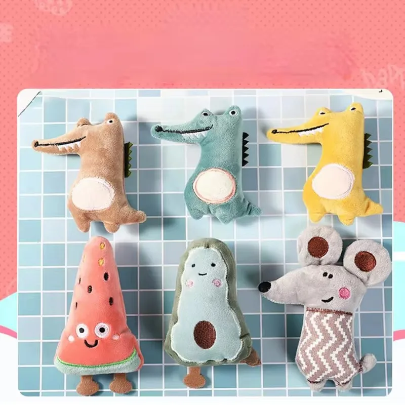 Vtipné domáce zvieratá karikatúra roztomilý kúsok odolný voči plyšovým hračkám pre domáce zviera pre mačky pre mačku Pet Interactive Supplies Pet Par partner
