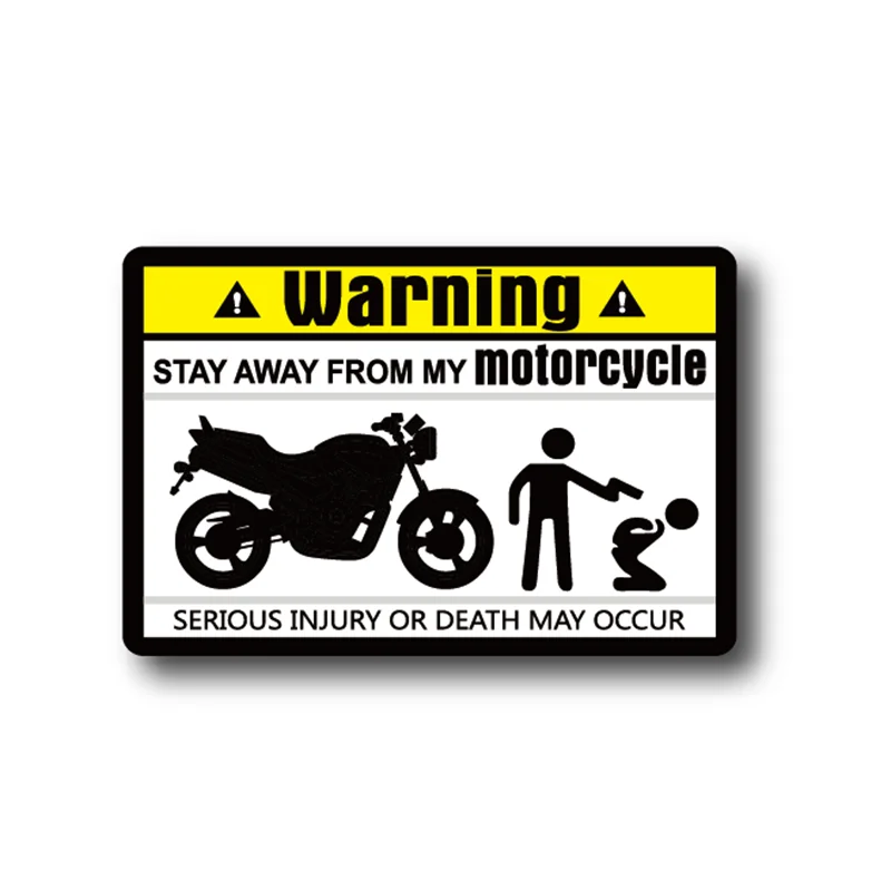 Vtipné donting Dotknutia výstražnej značky Text Unikátne nálepky nálepky na nálepky na motocykle pre motorku 8cmx5.3cm