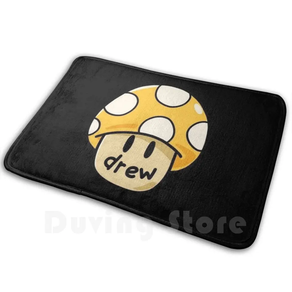 Vtipné hračky Vianoce a narodeniny Darček Soft Non-Slip Mat Rug 65 Koberec vankúš Drew Drew Justin Smile Yellow Bieber