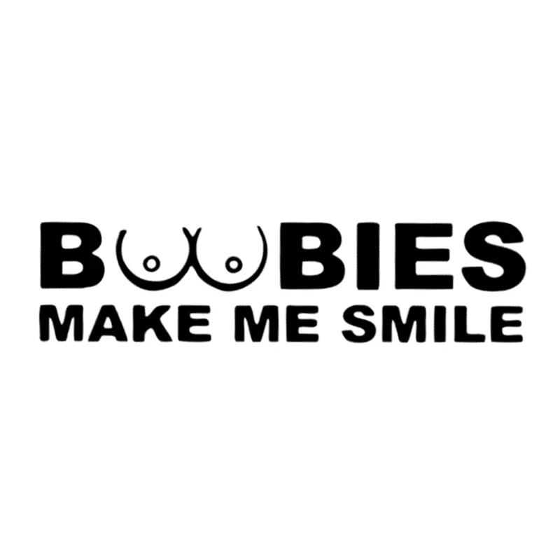 Vtipné kozy Make Me Smile Car okenný nálepka Motocykel Elektrické vozidlá automobily Trucks vodotesná nálepka 1pc