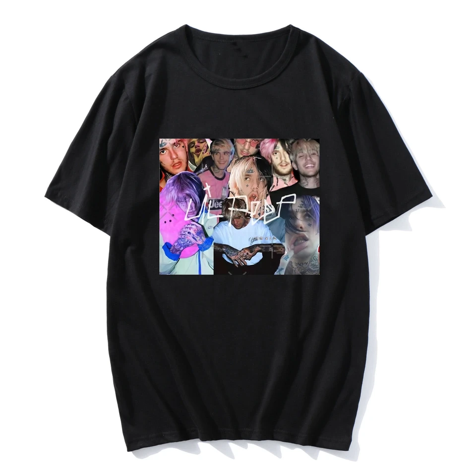 Vtipné Lil Peep krátke rukávy Tops Love Lil.Peep Spring letné letné letné módne tričko Muži slobodné nadmerné tričko Nové príchod leto