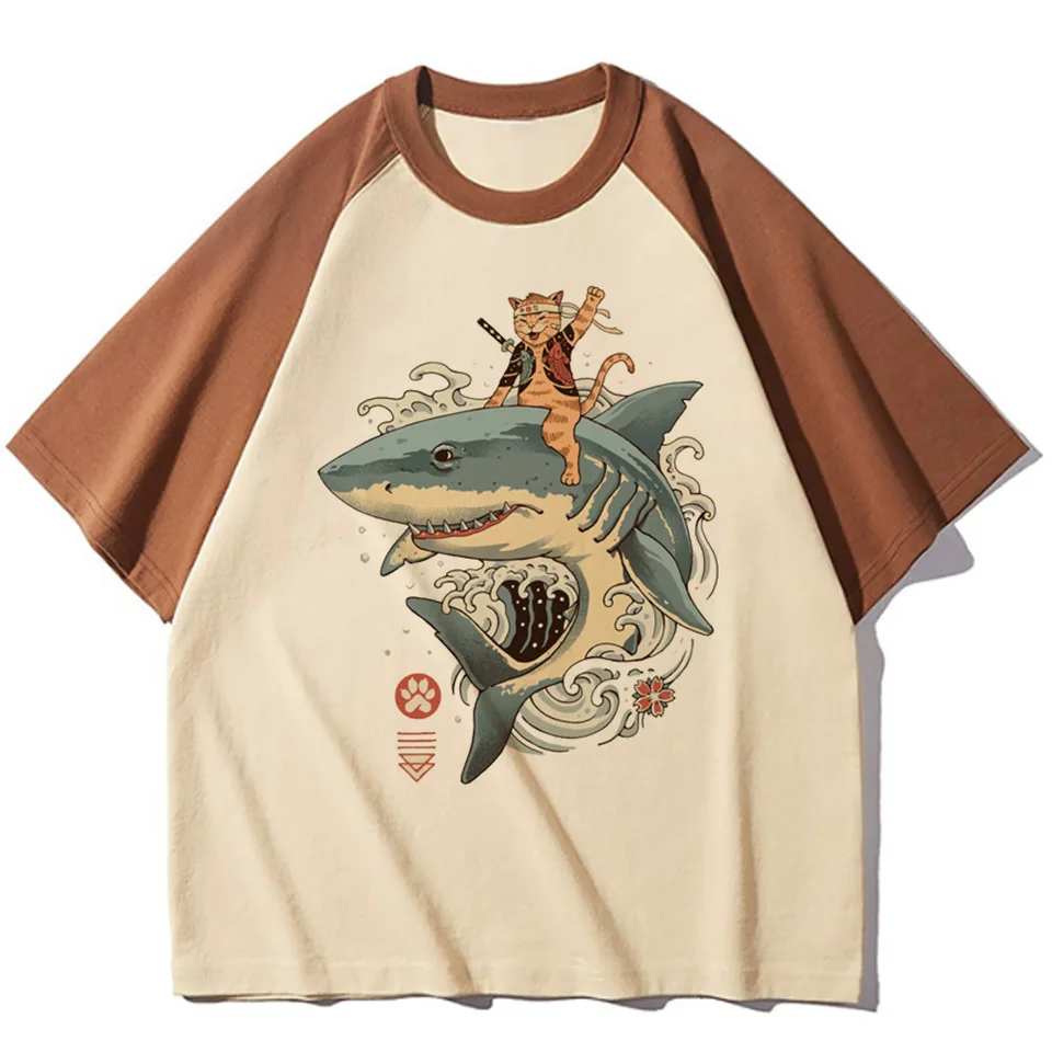 Vtipné mačacie tričko Ženy Grafické Y2K Streetwear Tee Girl Japanese Harajuku Anime Clothing