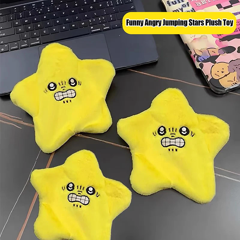 Vtipné nahnevané skákanie hviezdy plyšové hračky pohybujúce sa hviezdy Doll Doll Doll Doll Kawaii Darčeky pre deti pre dospelých