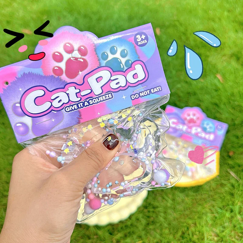 Vtipné priehľadné patch mačacie dekompresné hračky kawaii karikatúra antistress