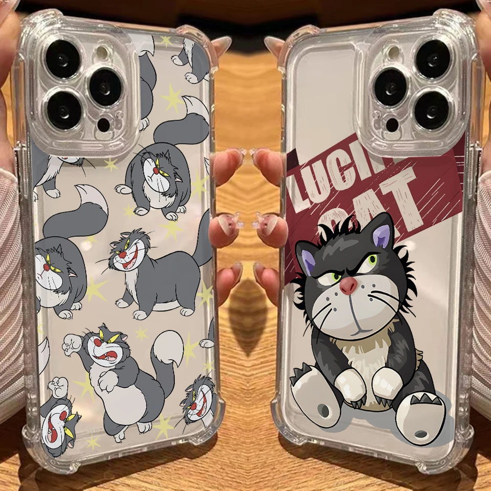 Vtipné puzdro Lucifer Cat Puzdet pre Samsung Galaxy S25 S24 S23 S22 S21 S20 Fe Ultra plus 5G Note 20 10 10 Pro Shockproof Thin Cover