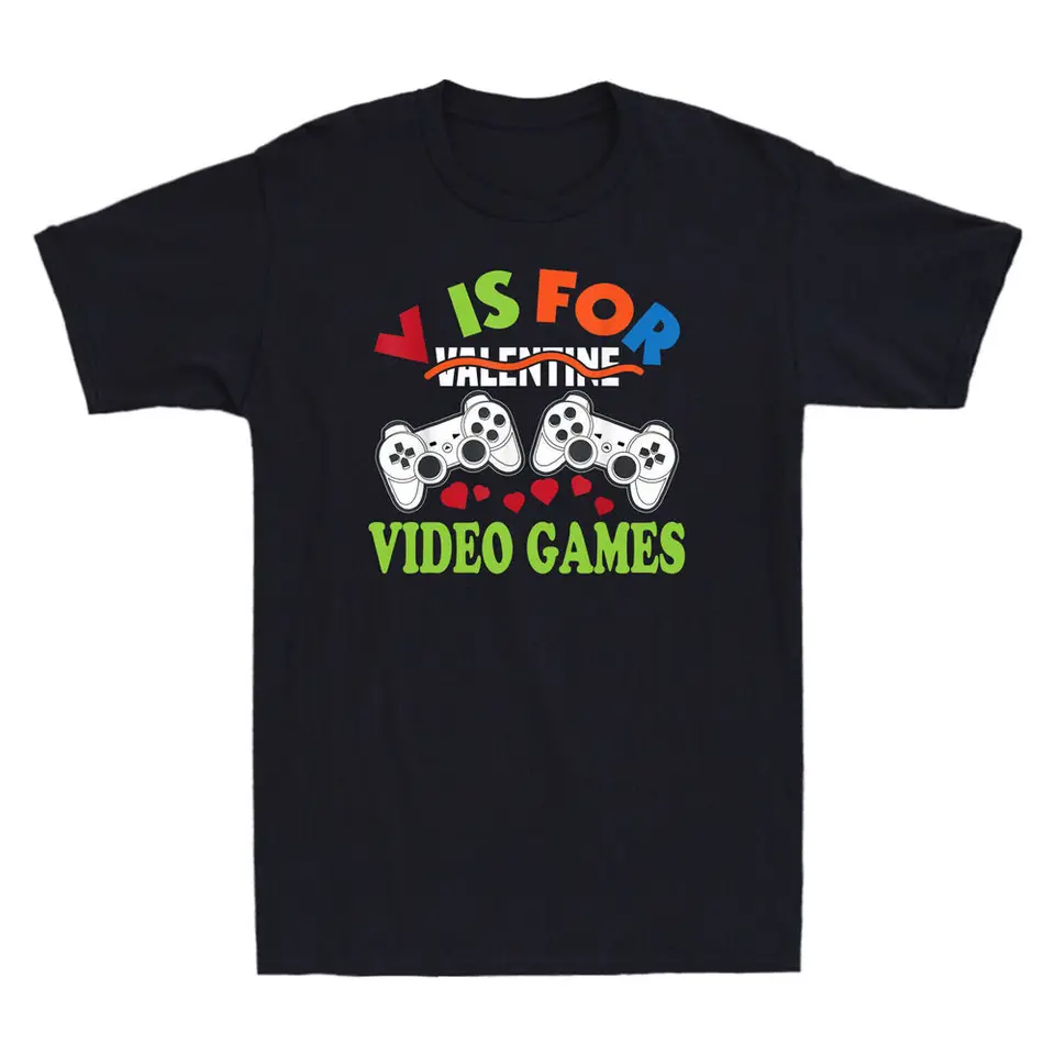 Vtipné videohry milenca Valentínsky darček pre retro anime grafické tričká unisex 100% bavlna