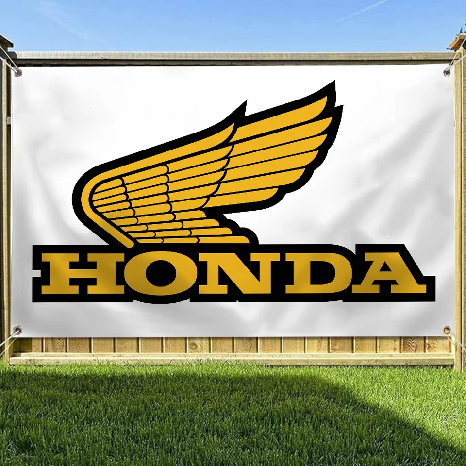 Vtipné vlajky a transparenty garážová vlajka Decorácie na stenu dekorácia Štyri diera jednostranná vlajka Honda HRC Racing Motocykle Outdoor Decor Home