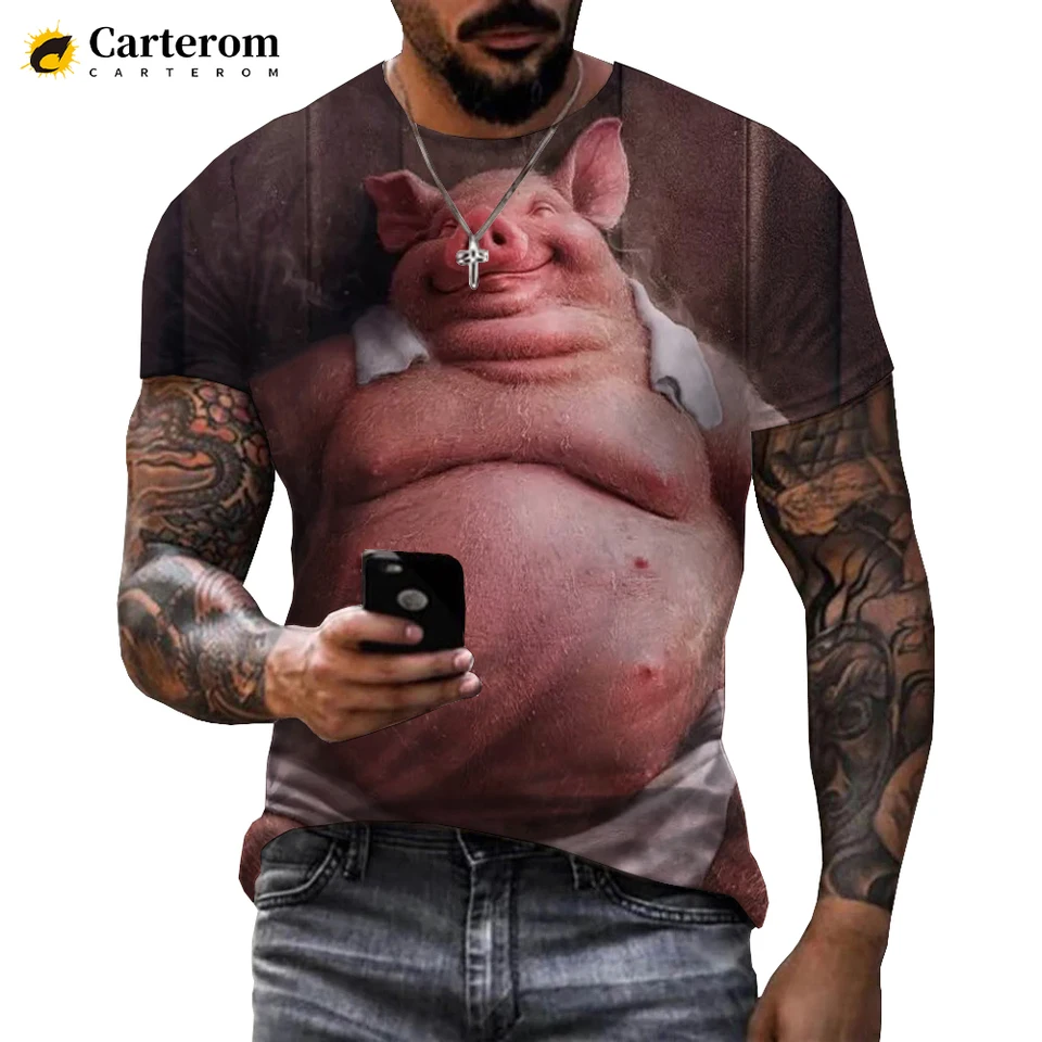Vtipné zvieracie ošípané Ženy Nové móda Cool 3D tlačené tričko Summer hip hop neformálny štýl tričko Streetwear Tops Dropshipping