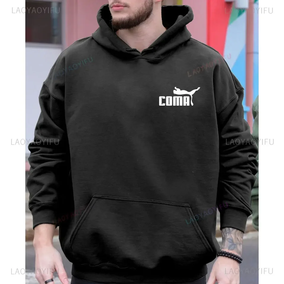 Vtipný kóma paródiu Tlač grafiku Pánske jesenné mikiny s dlhým rukávom voľné príležitostné klasické mikiny novinky Novinka základný sveter harajuku
