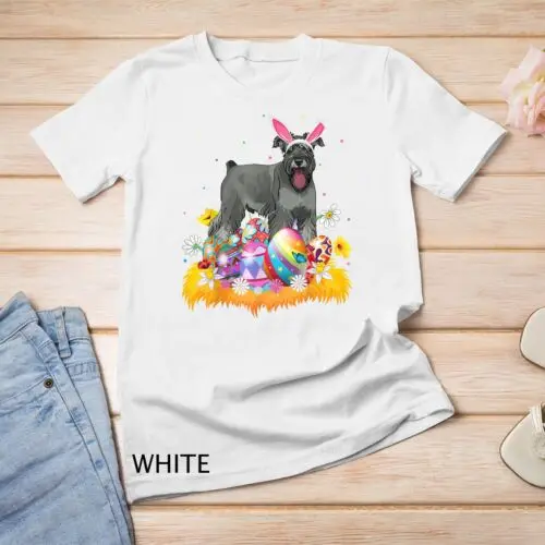 Vtipný milenec veľkonočných vajíčok Schnoodle Dog Veľkonočné nedeľné unisex tričko