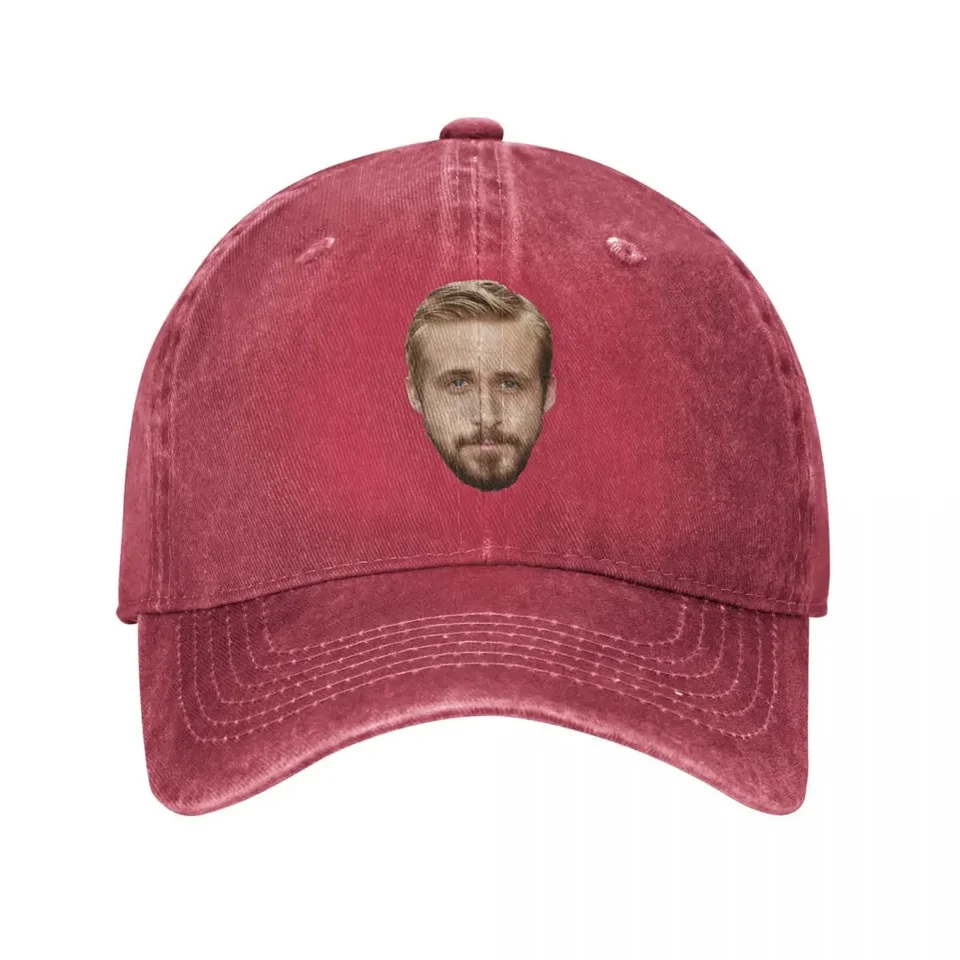 Vtipný Ryan Gosling Face Baseball Cap Classic Usrssesed Washed Snapback Hat Unisex Outdoor Running Golf Cap Cap