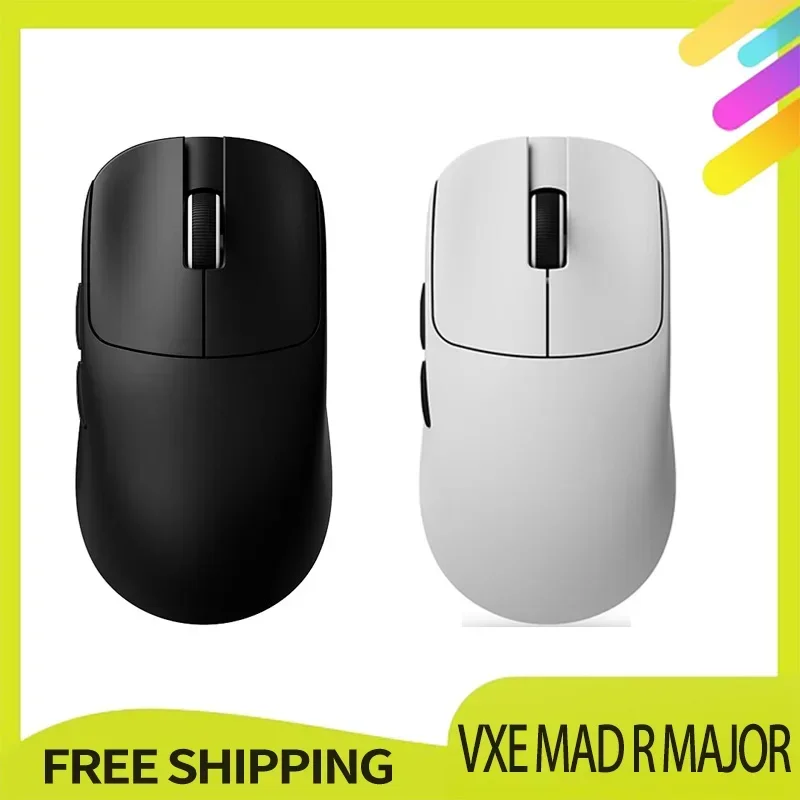 VXE Mad R Major Mouse PAW3395/3950 Light Weight Mouse Dual Mode E-Sports Game Hra Wireless Prispôsobte myši pre darčeky pre hráčov PC