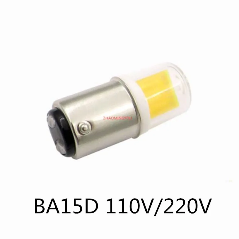 Vy B15 LED žiarovky, stmievateľné 6W ekvivalentné 50 W halogénu, AC 110V/220V, BA15 Bin-Pin Base, COB žiarovky na domáce osvetlenie