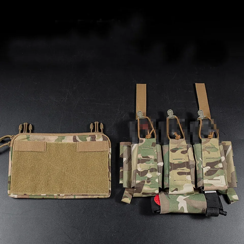 Vydanie spona taktického vesty Príslušenstvo 5.56 Elastic Triple Mag Bag Magazine Magazine Panel Panel Panel Laser Cutting Hunting
