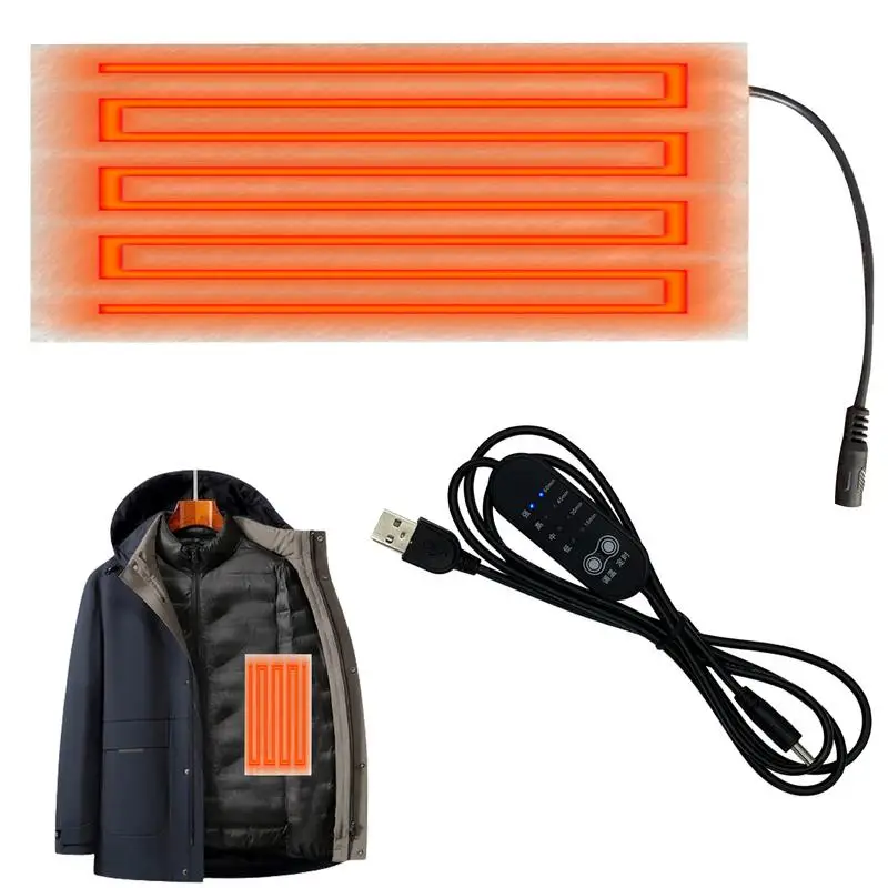 Vykurovacia podložka USB Vykurovací drôt vykurovacia podložka 5V Elektrický vykurovací prvok filmový podložka na zahrievanie nôh vykurovaciu vestu