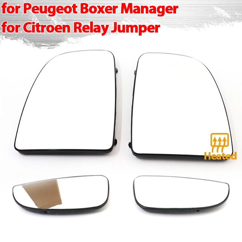 Vykurovacie bočné zrkadlo sklenené šošovky Dverné krídlo Zadné zrkadlo sklo pre PEUGEOT Boxer Manager pre Citroen Relay Jumper