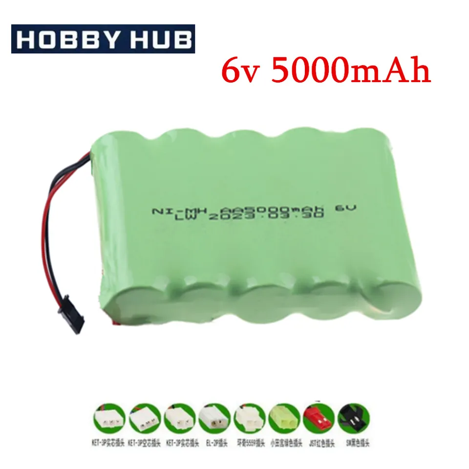 Vylepšenie 6V 5000 mAh NIMH batéria pre RC Hračky Cars Tank Robots Guns Boats AA Ni-MH 6V Nabíjateľná batéria 3500 mAh