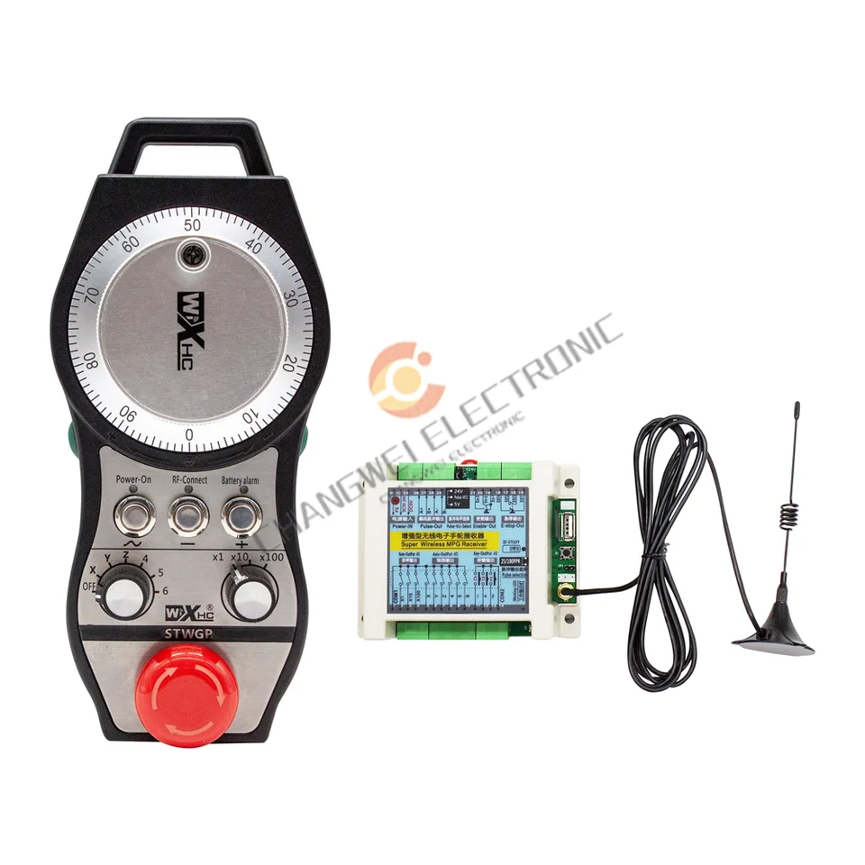 Vylepšená 6 osi CNC bezdrôtové mpg MPG MANUMENT Generátor Elektronický ručný koleso E-zastávok pre Siemens Mitsubishi Fanuc Fagor