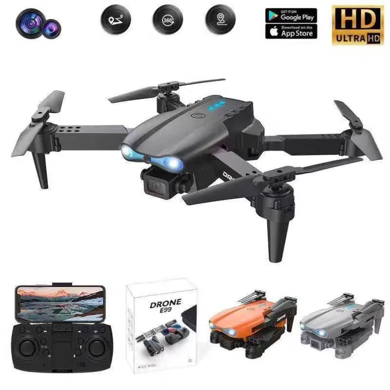Vylepšené E99 DRONE TROJ BODNEJ Prekážky Vyhýbanie sa 4K CAMERA HD Verzia koncertu Festival oslava dodávok narodeninových darčekov PARTY