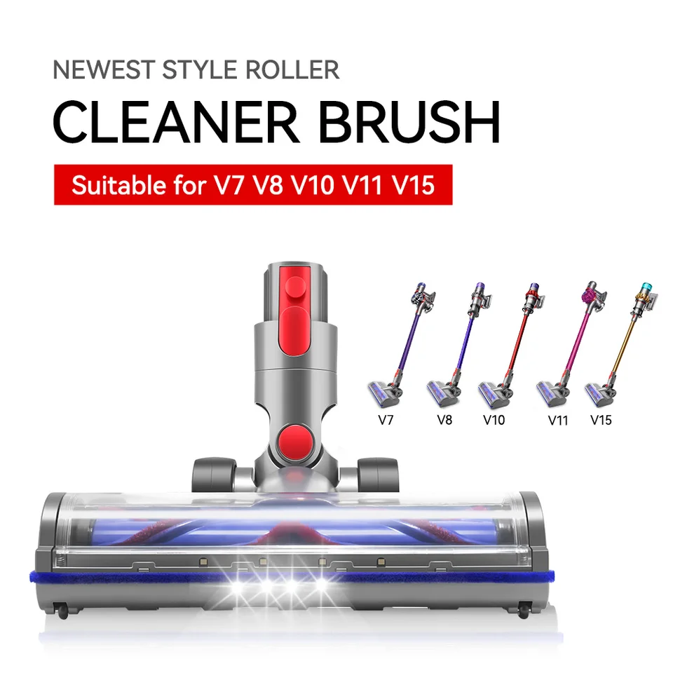 Vylepšené kefy s priamym hnacím kefom Dysles pre Dyson V10 V11 V8 V7 Sv12 V14 V15 Slim/V12/G5 Vymeniteľné vysávače LED Vysávače LED