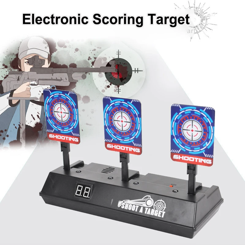 Vylepšené plne automatické snímanie Shooting Target Zvuk a ľahké zvukové efekty bodovanie cieľov soft streľba prax