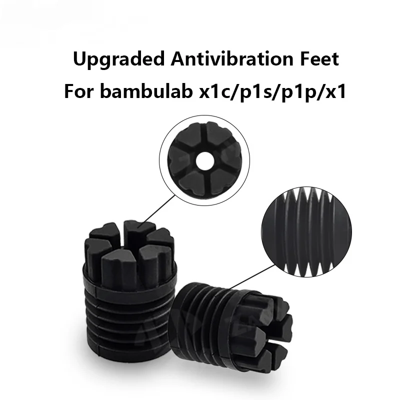 Vylepšené pre bambu laboratórne 3D tlačiareň proti vibračným nohám pre laboratórium Bambu Lab X1C P1S P1P Univerzálny gumový gumový protišmykový gumový šok