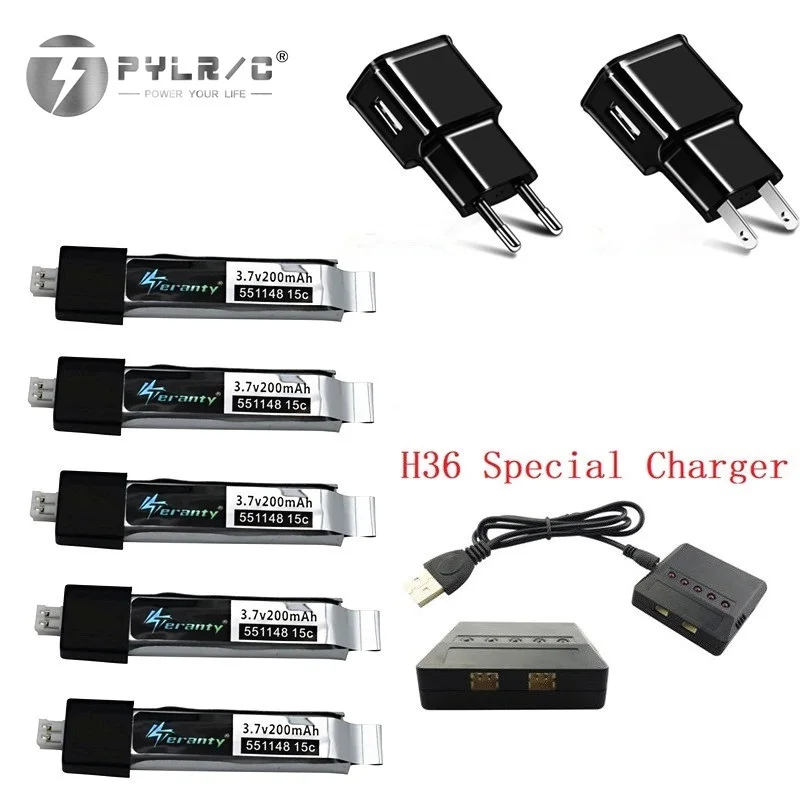 Vylepšené pre batériu V911 F929 F939 s nabíjačkami pre WLTOOYS V911 F929 F939 RC Helikoptéra 3,7 V 200 mAh 551148 EÚ / US