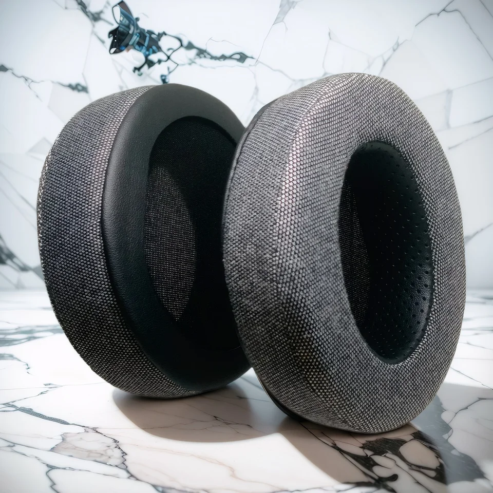 Vylepšite ušné podložky Náhradné sivé flanelové pamäťové peny kompatibilné s audio-technicamsr7 / fostex T50RP / MDR 7506 / Hyperx Cloud