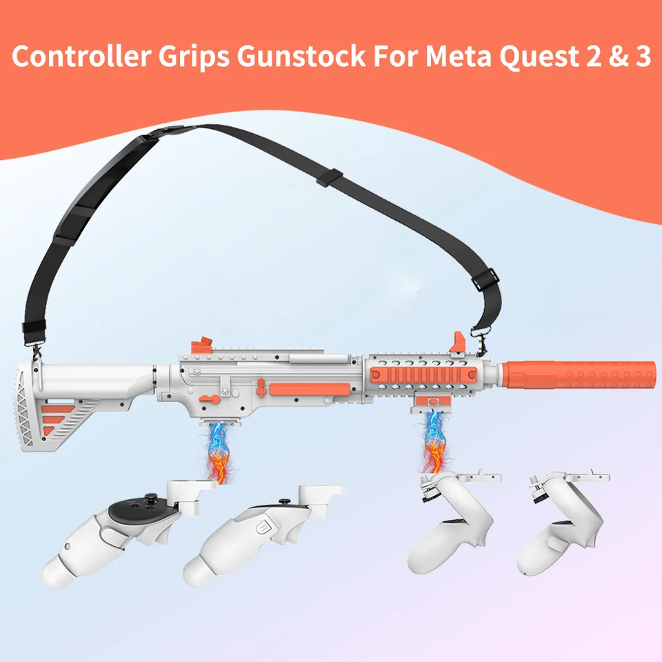 Vylepšite zážitok z virtuálnej reality Game Experience VR Magnetic VR Rifle Gun Stock pre Meta Quest 2 a 3 VR Shooting Gaming Accessories