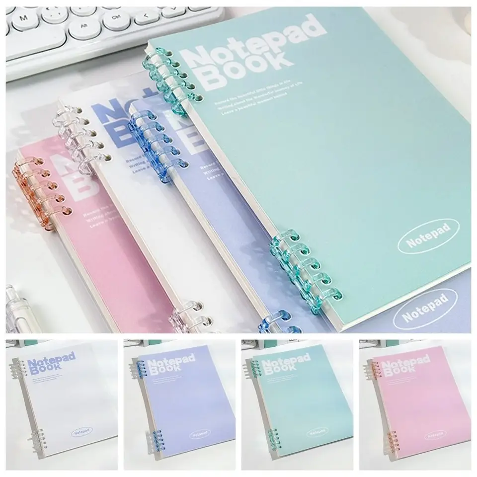 Vymeniteľný A5 Loose Leaf Notebook Rejel Minimalista B5 Binder Plánovač Multifunkcia vysokej úrovne úrovne Cievky Študent