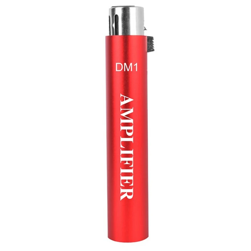 Vymeňte pre DM1 dynamický káblový mikrofónový zosilňovač 28db gainer mikrofón predzosilňovač pre mikrofón SM7B Livestream SM7B, červená ľahká inštalácia