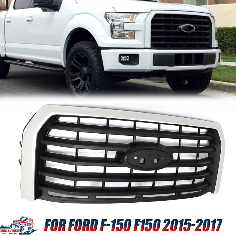 Vymeňte za zostavu mriežky F150 F-150 F-150 2015 2017 2017 Predný nárazník Horné závodné mriežky horizontálna mriežka biela platina-ug