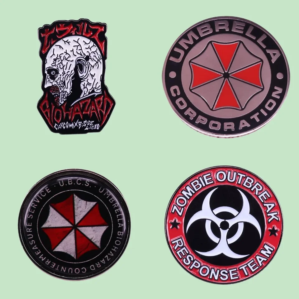 Vynikajúca kvalita Biohazard protiopatrenia Service Zlá rezidentná smaltovaná brošňa klopa pin módne odznaky šperky darčeky veľkoobchod