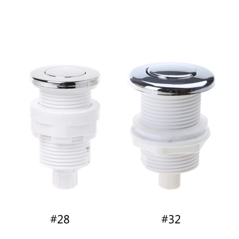 Vypnuté tlačidlo vzduchu 28 mm/32 mm pre kúpeľné odpady z odpadu z odpadu Pneumatické striebro
