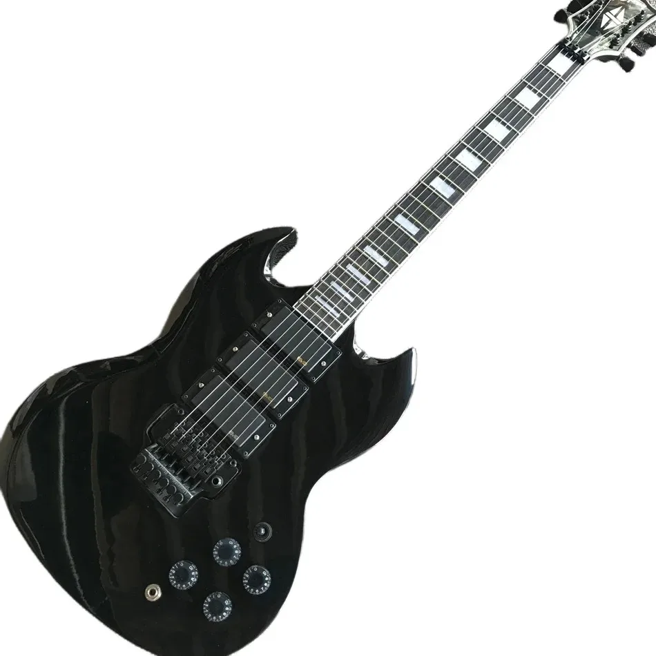 Vyrobené v Číne, gitara SG400, čierny vibrato systém, 3 snímače, hmatník z ružového dreva,